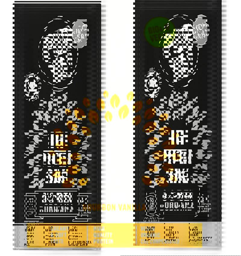 Pulbere pentru Shake Proteic cu Vanilie Bourbon 63% Proteina Bio 30 grame Pur Ya