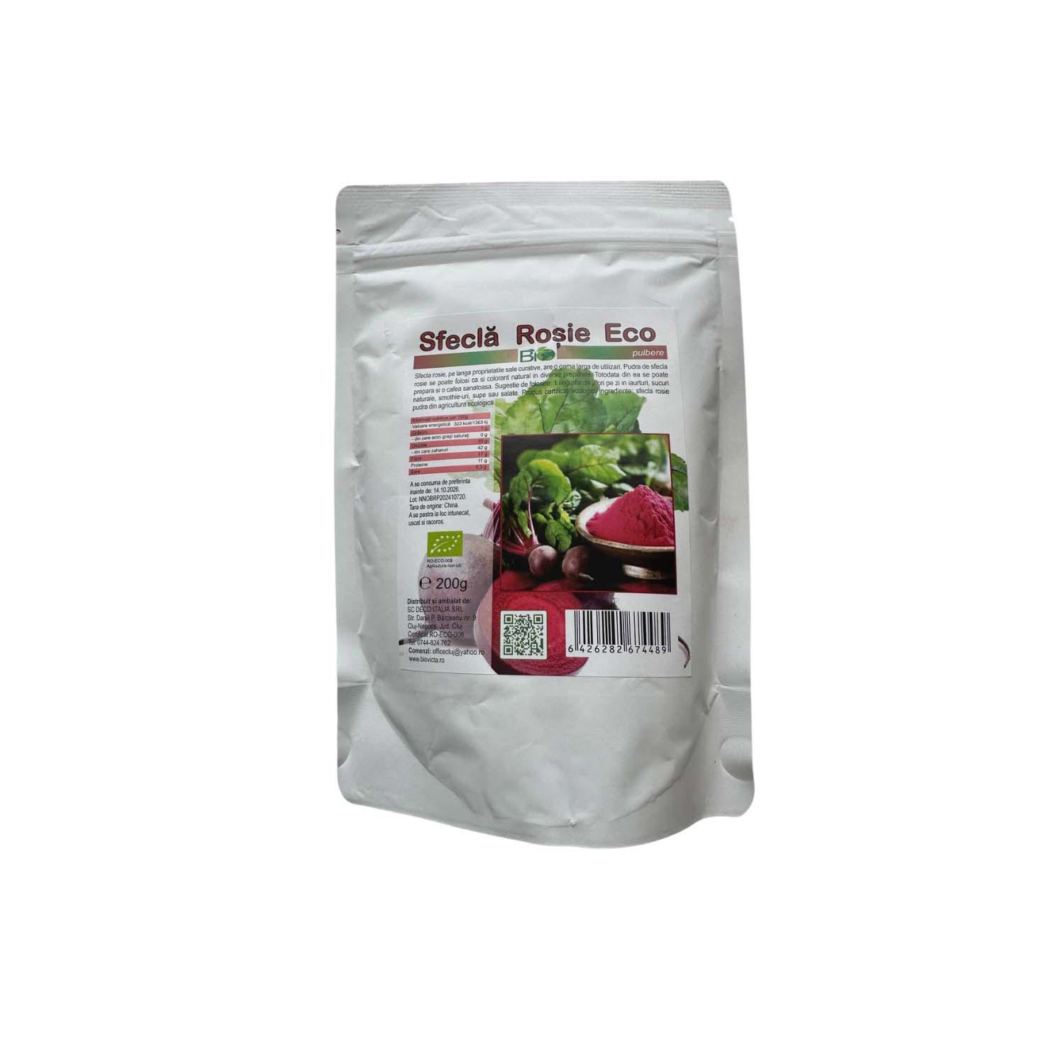 Pulbere Sfecla Rosie Bio 200 grame Deco Italia