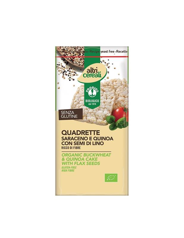Quadrette Bio din Orez cu Hrisca si Quinoa Fara Gluten Probios 130gr