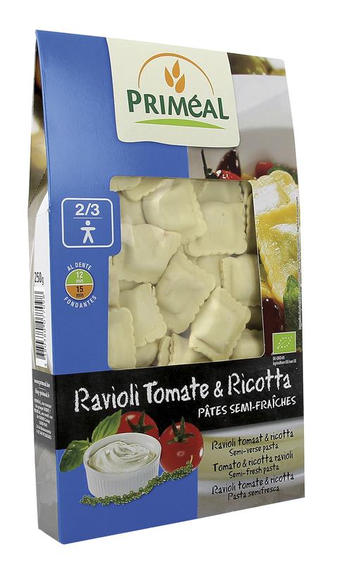 Ravioli Bio cu Rosii si Ricotta Primeal 250gr
