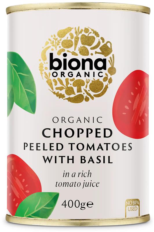 Rosii Decojite si Maruntite cu Busuioc Bio 400 grame Biona