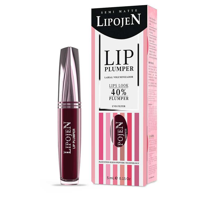 Ruj Lichid Volumizant Semi-Mat cu Colagen No.11 Deep Berry 5 mililitri Lipojen