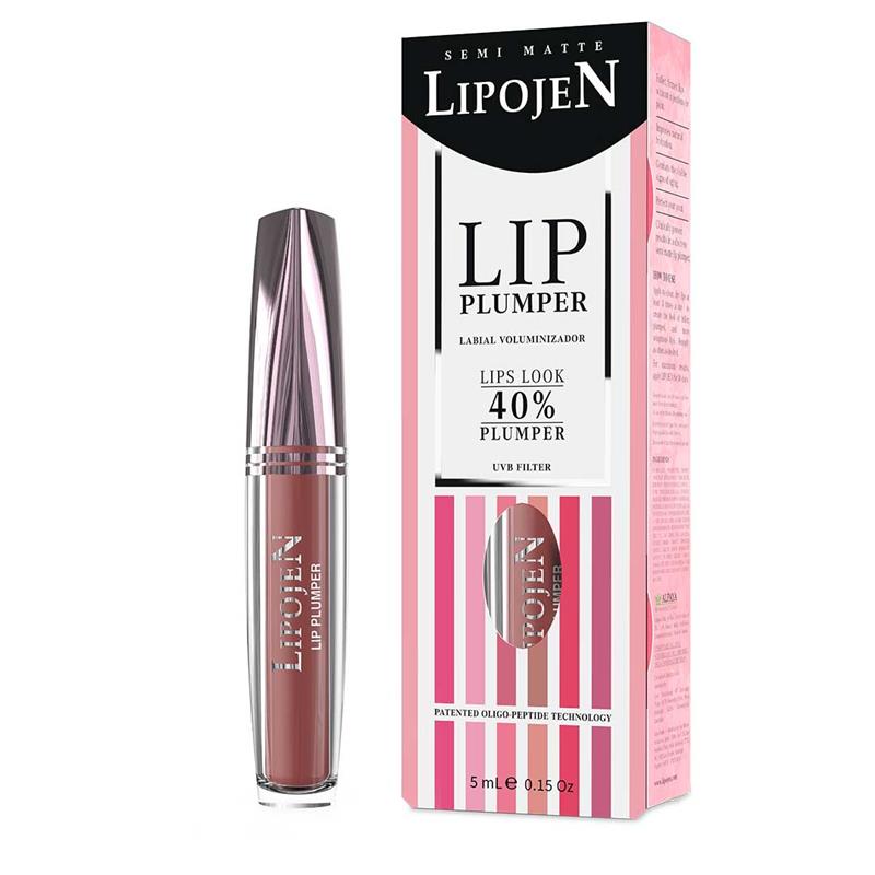 Ruj Lichid Volumizant Semi-Mat cu Colagen No.4 Rose Venus 5 mililitri Lipojen