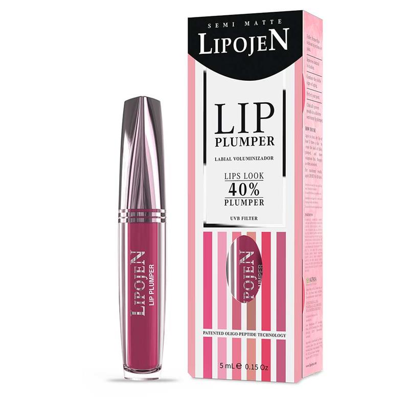 Ruj Lichid Volumizant Semi-Mat cu Colagen No.5 Pink Love 5 mililitri Lipojen