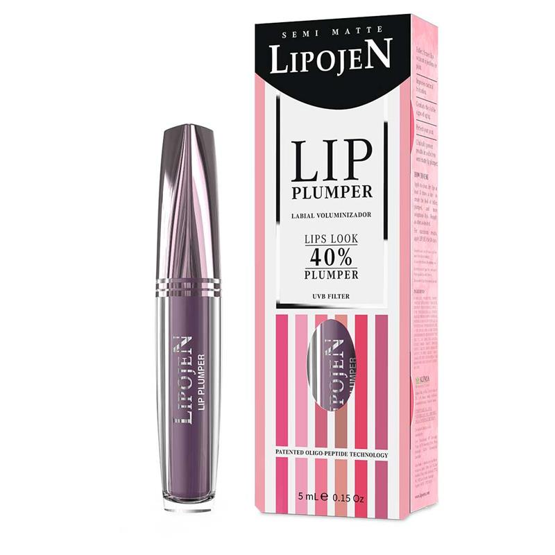 Ruj Lichid Volumizant Semi-Mat cu Colagen No.8 Temptation 5 mililitri Lipojen