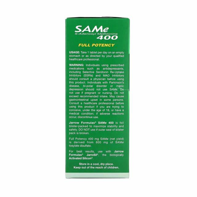 SAMe 400 miligrame (S-Adenozilmetionina) 60 tablete Jarrow Formulas