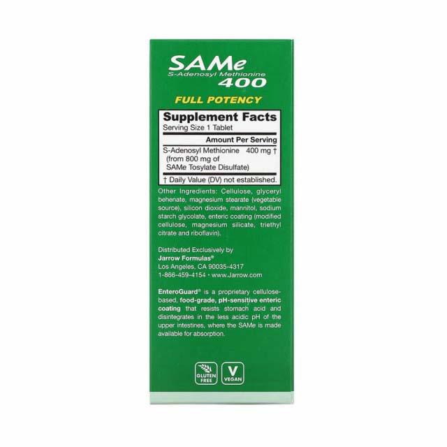 SAMe 400 miligrame (S-Adenozilmetionina) 60 tablete Jarrow Formulas
