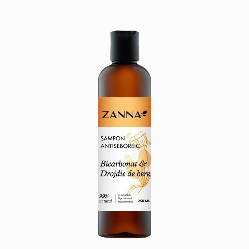 Sampon Antiseboreic cu Bicarbonat si Drojdie de Bere 250 mililitri Zanna