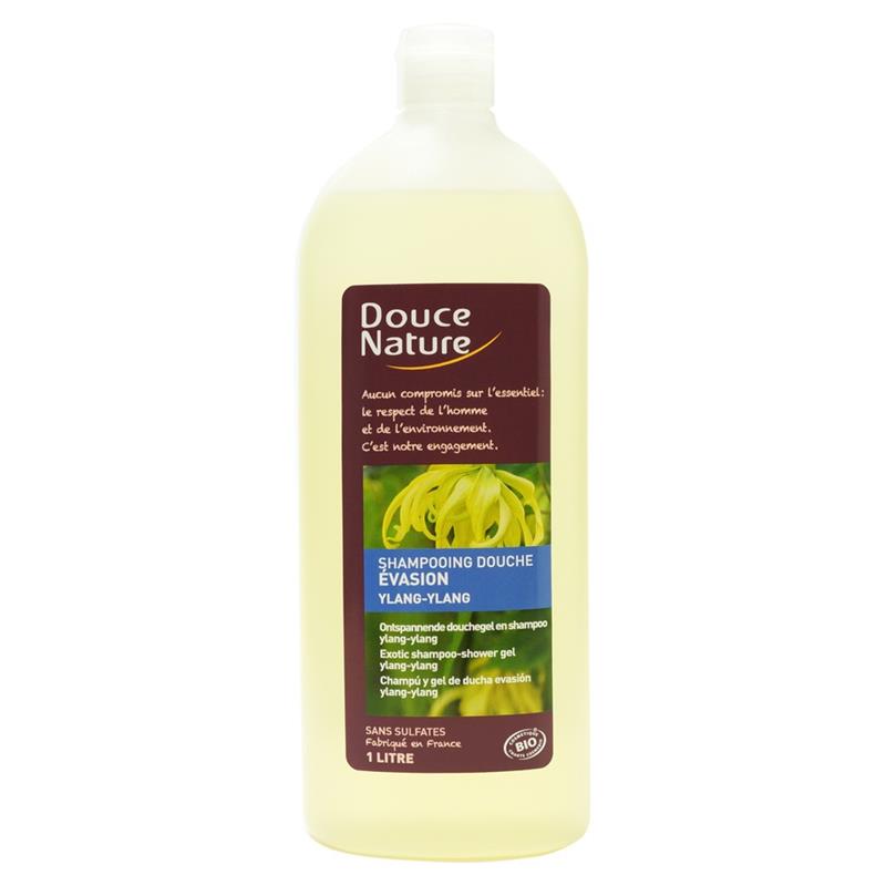 Sampon Bio Dus Exotic cu Ylang Ylang fara Sulfati Douce Nature 1L