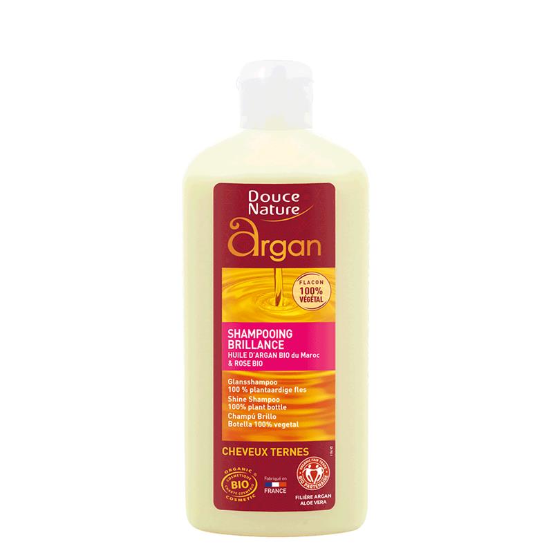 Sampon Bio pentru Stralucire cu Ulei Argan si Trandafiri de Maroc Douce Nature 250ml
