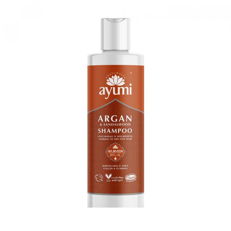 Sampon cu Ulei de Argan si Lemn de Santal pentru Parul Fragil si Subtire 250 mililitri Ayumi