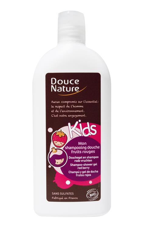 Sampon Gel Dus Bio cu Fructe Rosii pentru Copii Douce Nature 300ml