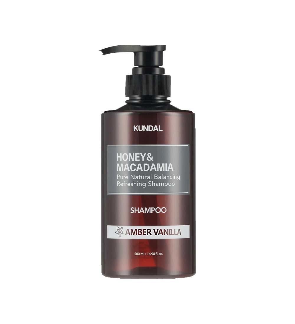 Sampon Hipoalergenic Natural si Extra-Hidratant cu Miere si Macadamia Amber Vanilla 500 mililitri Kundal