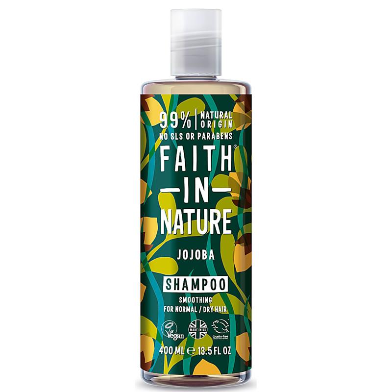 Sampon Natural Calmant cu Jojoba pentru Par Normal sau Uscat 400 mililitri Faith In Nature