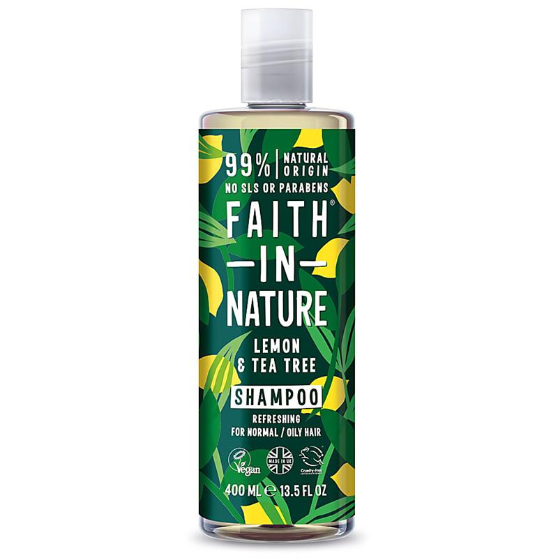 Sampon Natural Revigorant cu Lamaie si Tea Tree pentru Toate Tipurile de Par 400 mililitri Faith In Nature