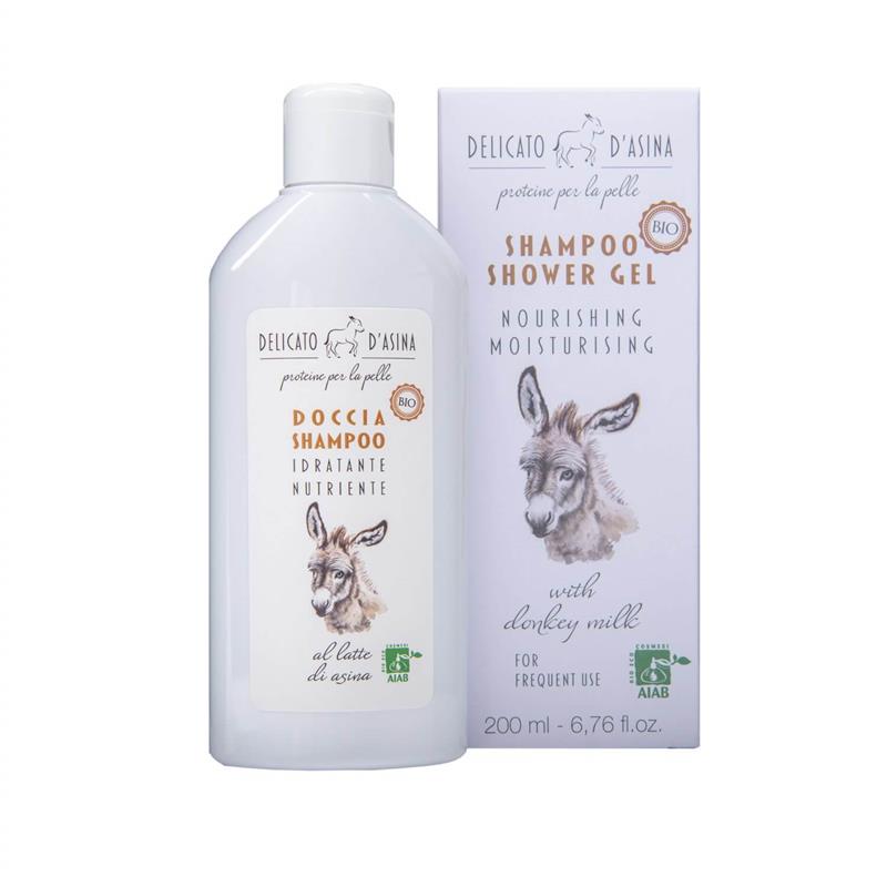 Sampon si Gel de Dus Hidratant si Volumizant cu Lapte de Magarita Bio 200 mililitri La Dispensa