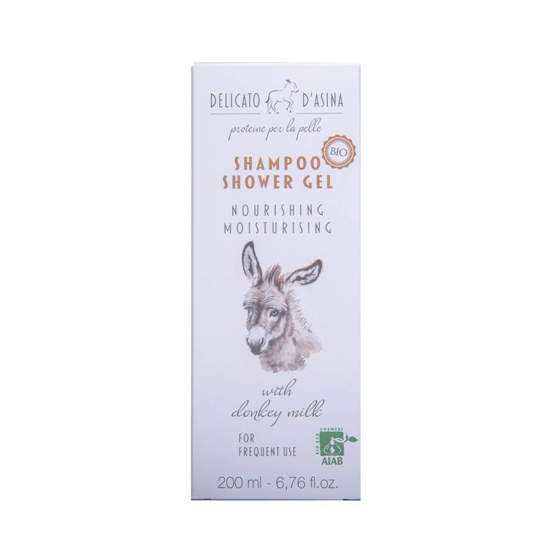 Sampon si Gel de Dus Hidratant si Volumizant cu Lapte de Magarita Bio 200 mililitri La Dispensa