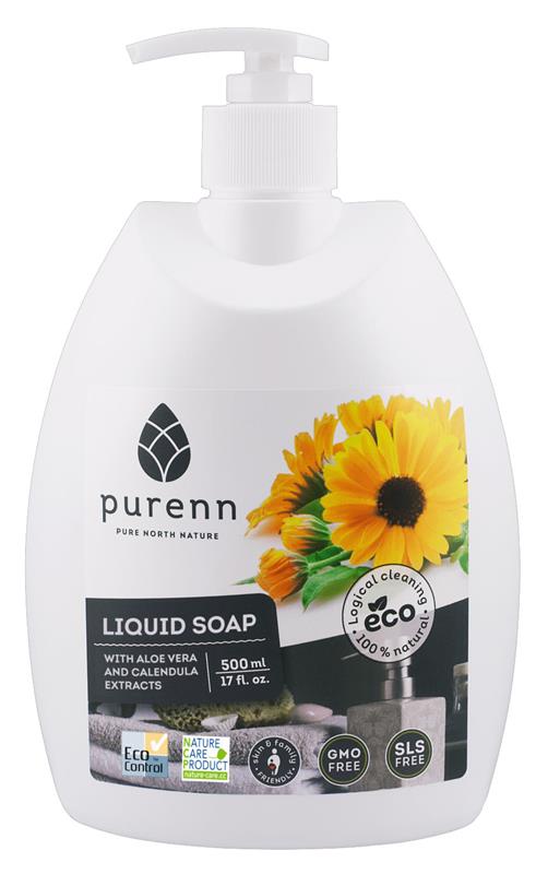 Sapun Lichid cu Aloe Vera Si Galbenele Bio 500ml Purenn