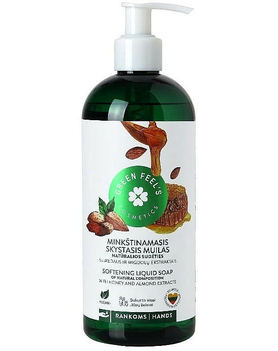 Sapun Lichid cu Miere si Extract de Migdale 400 mililitri Green Feel's