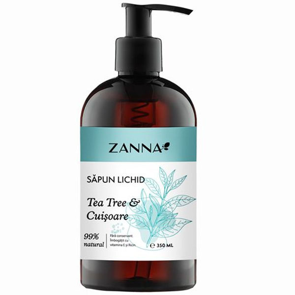 Sapun Lichid cu Tea Tree si Cuisoare 350 mililitri Zanna