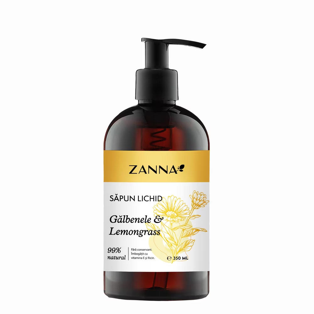 Sapun Lichid Galbenele si Lemongrass 330 mililitri Zanna