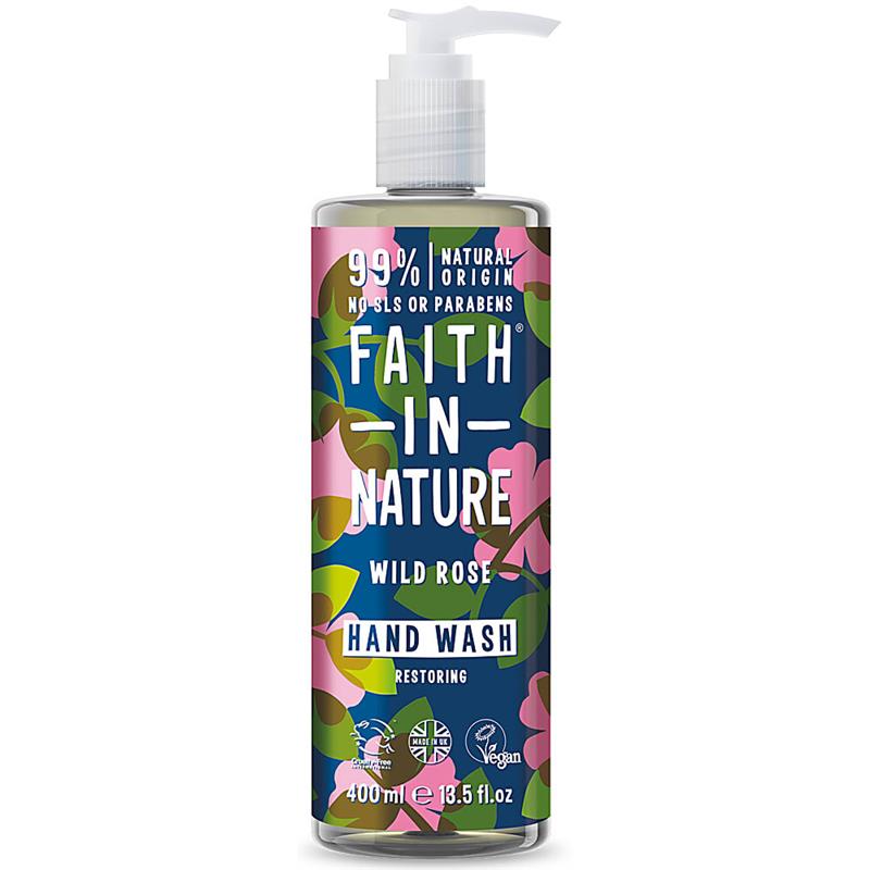 Sapun Lichid Natural cu Trandafir Salbatic 400 mililitri Faith In Nature