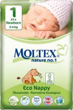 Scutece Eco pentru Nou Nascuti  2-4kg Nr.1 Moltex 23buc
