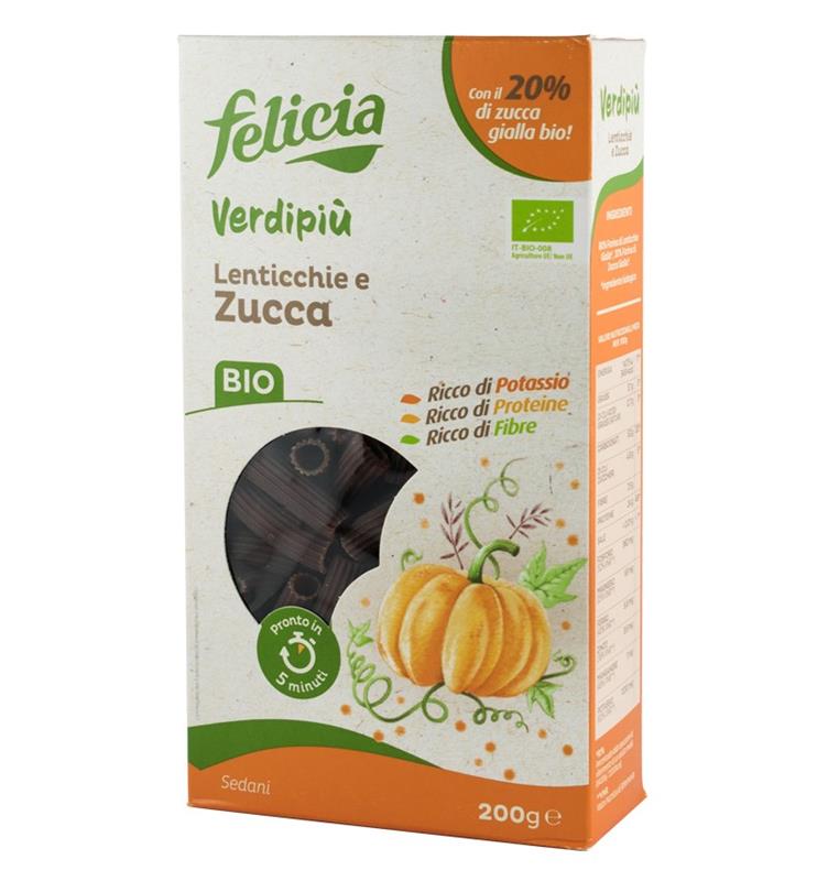 Sedani din Linte Rosie si Dovleac Bio 200gr Felicia