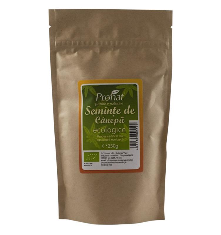 Seminte de Canepa Decorticate Bio 250gr Pronat