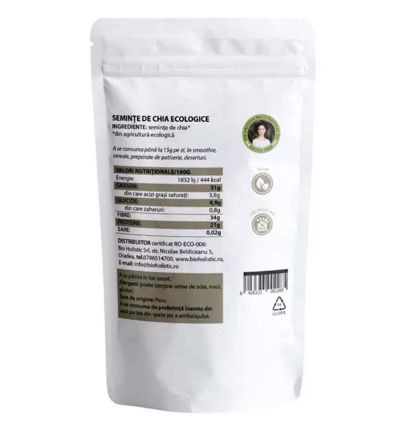 Seminte de Chia Raw Eco 200 grame Obio