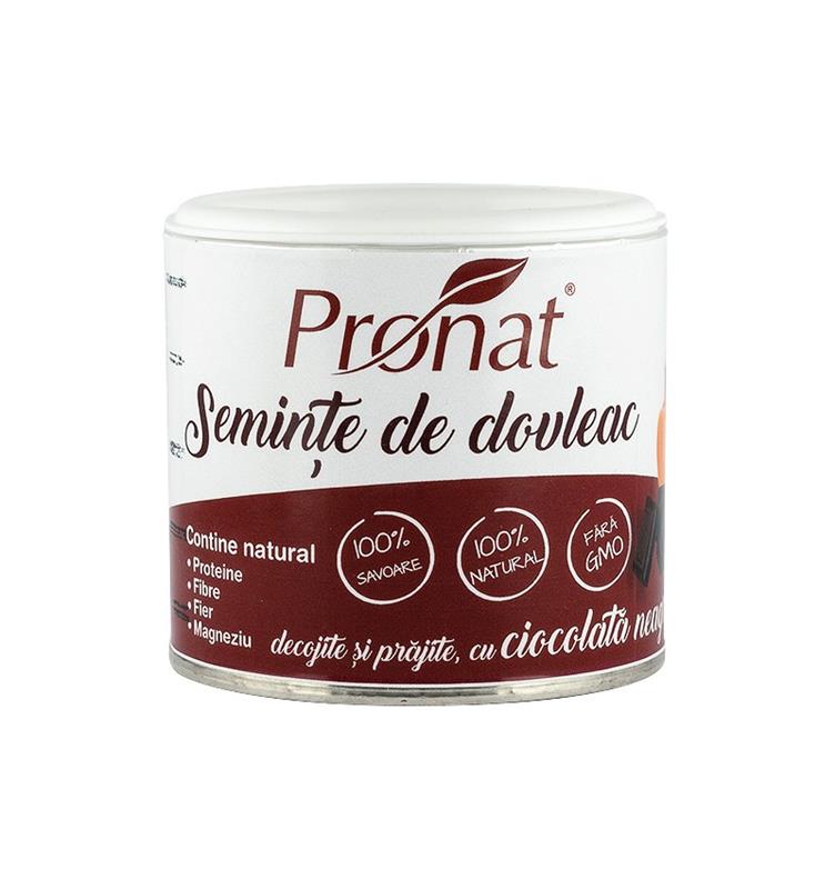 Seminte de Dovleac Decojite si Prajite cu Ciocolata Neagra 70gr Pronat