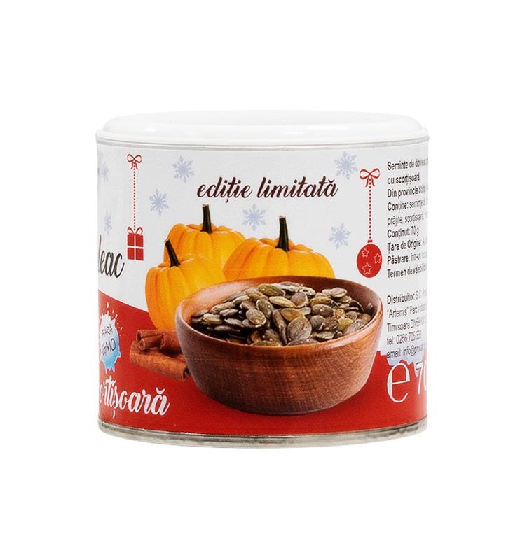 Seminte de Dovleac Decojite si Prajite cu Scortisora 70gr Pronat