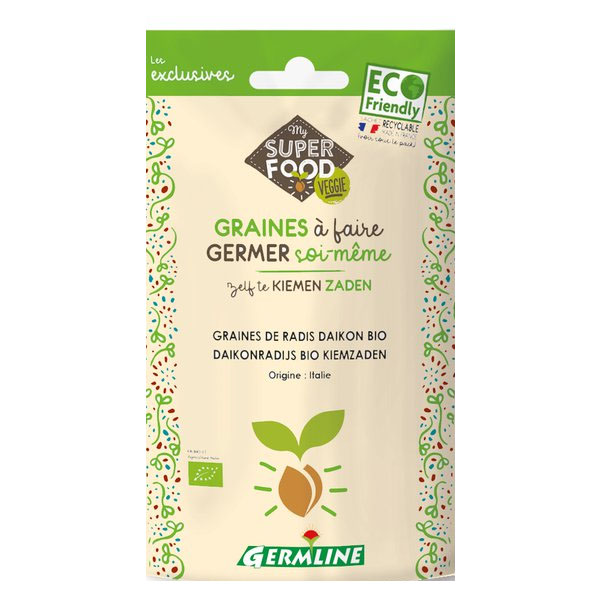 Seminte de Ridiche Alba Daikon pentru Germinat Bio 100gr Germline