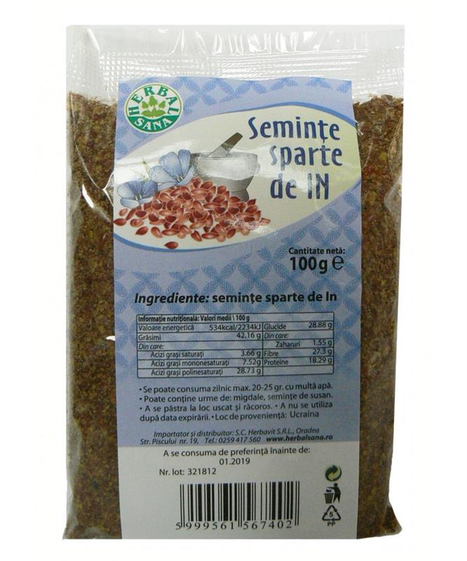 Seminte Sparte de In 100gr Herbavit
