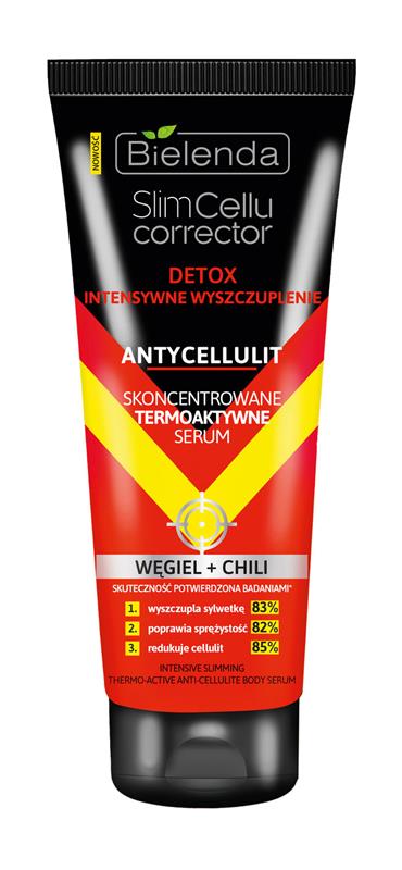 Ser Concentrat Anticelulitic Termoactiv cu Carbune Activ si Chili 250ml Bielenda