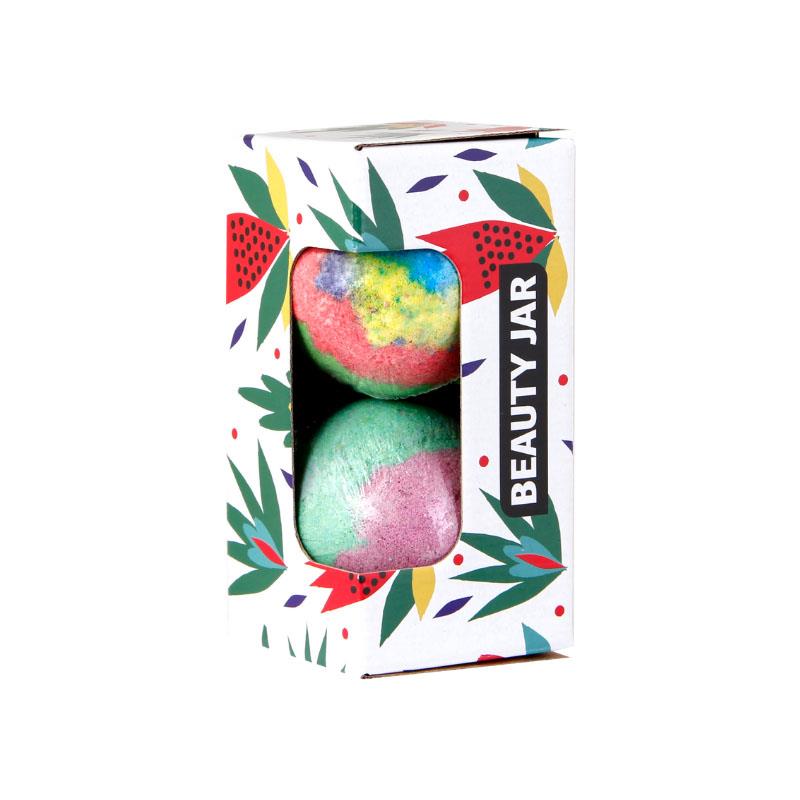 Set 2 Bile de Baie cu Cacao, Ulei de Migdale Dulci si Vitamina E 2 bucati x 115 grame Beauty Jar