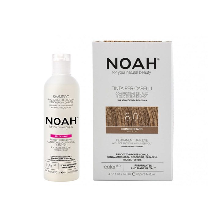 Set Color & Protect Blond Deschis 8.0 Noah 390 mililitri Noah