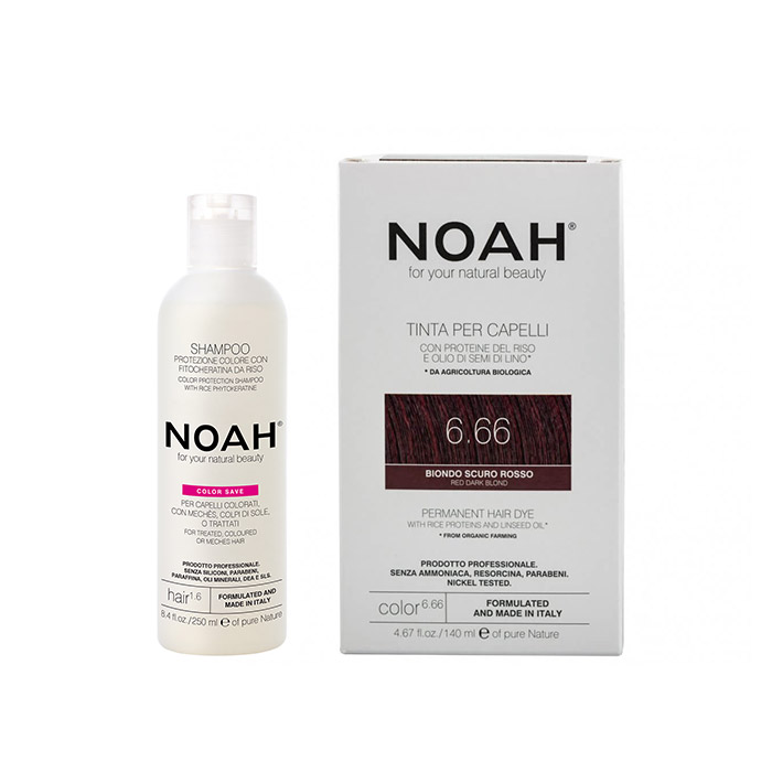 Set Color & Protect Blond Roscat Inchis 6.66 390 mililitri Noah
