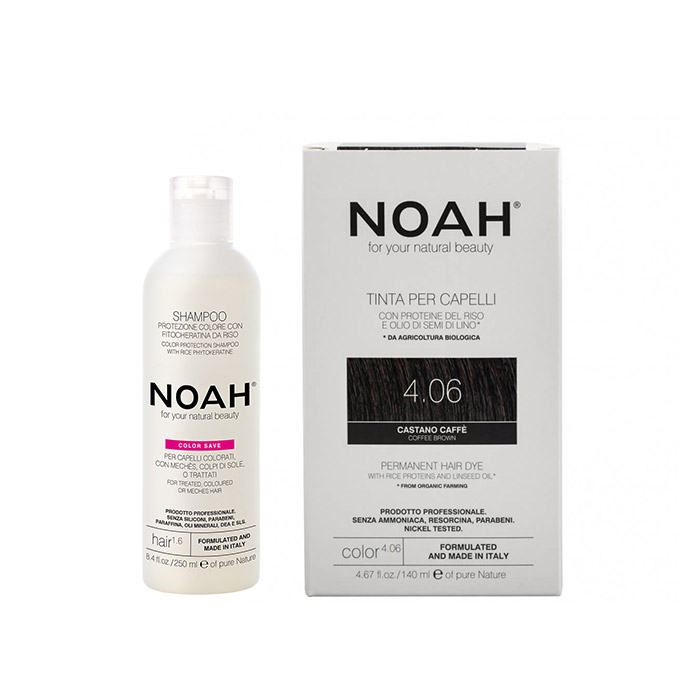 Set Color & Protect Saten Cafeniu 4.06 390 mililitri Noah