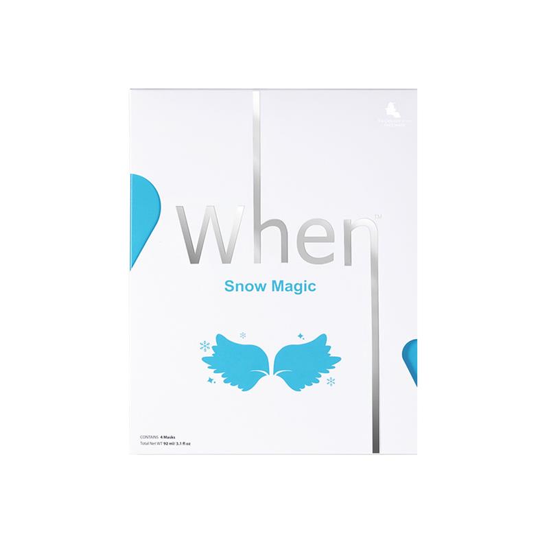 Set Masca Coreana Iluminatoare din Bioceluloza cu Niacinamida si Aloe Vera Snow Magic 115 mililitri When