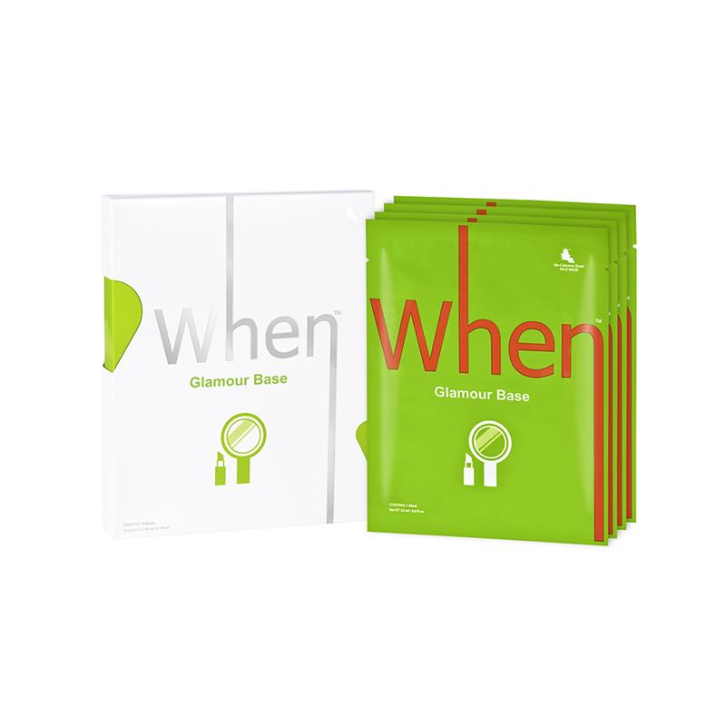 Set Masca Coreana Primer din Bioceluloza cu Peptide si Colagen Glamour Base 115 mililitri When