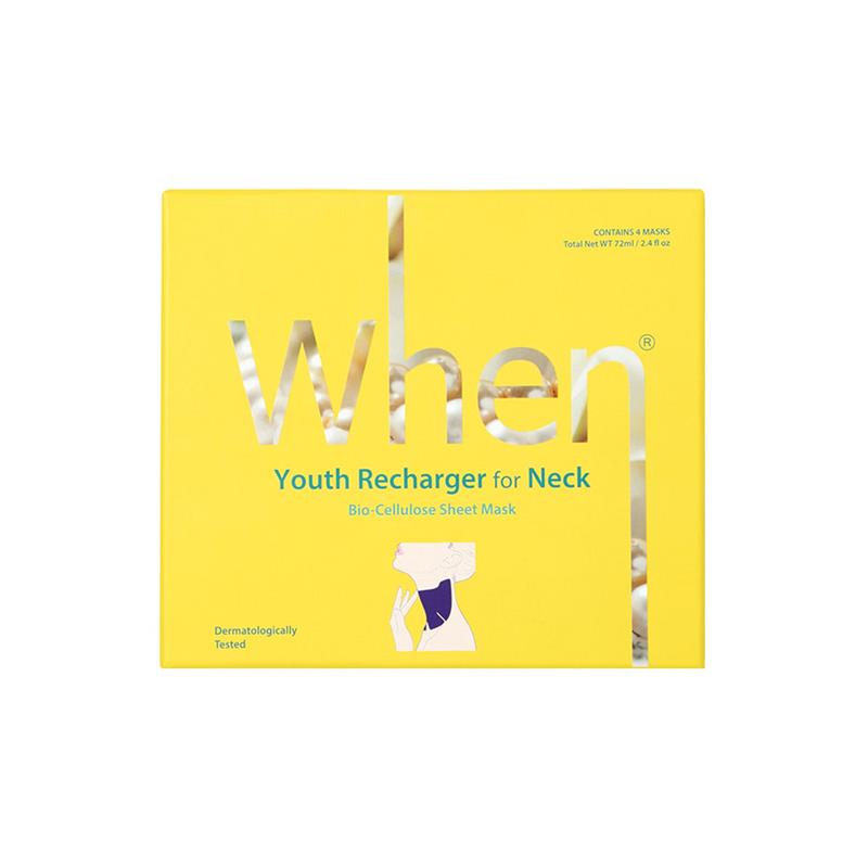 Set Masca Coreana Regeneranta din Bioceluloza pentru Zona Gatului 4 bucati When
