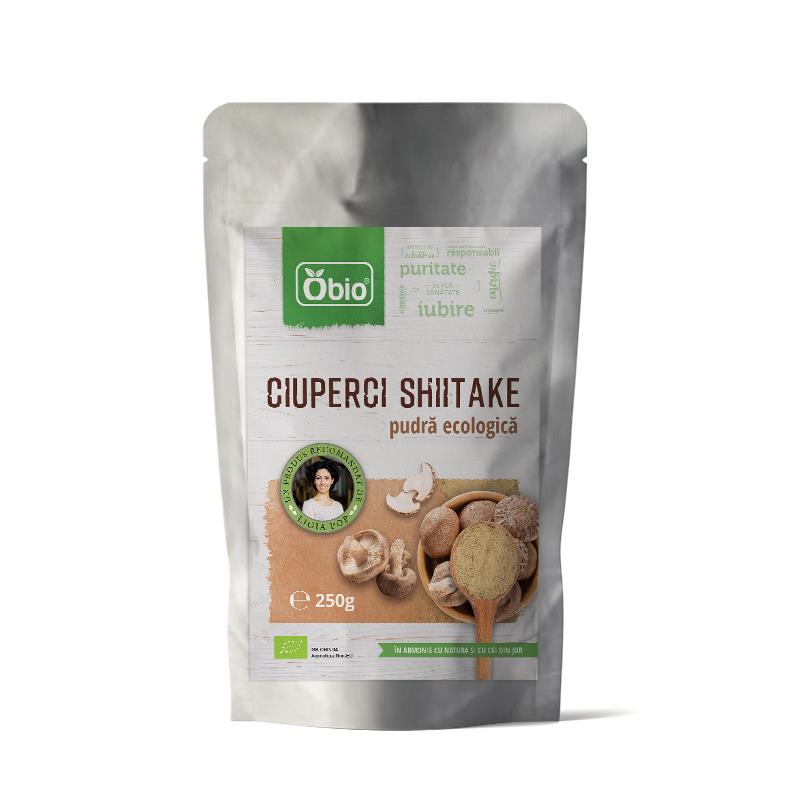 Shiitake Pulbere Raw Bio Obio 250gr