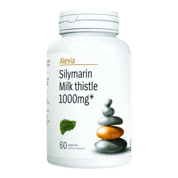 Silymarin Milk Thistle 1000 miligrame 60 comprimate Alevia