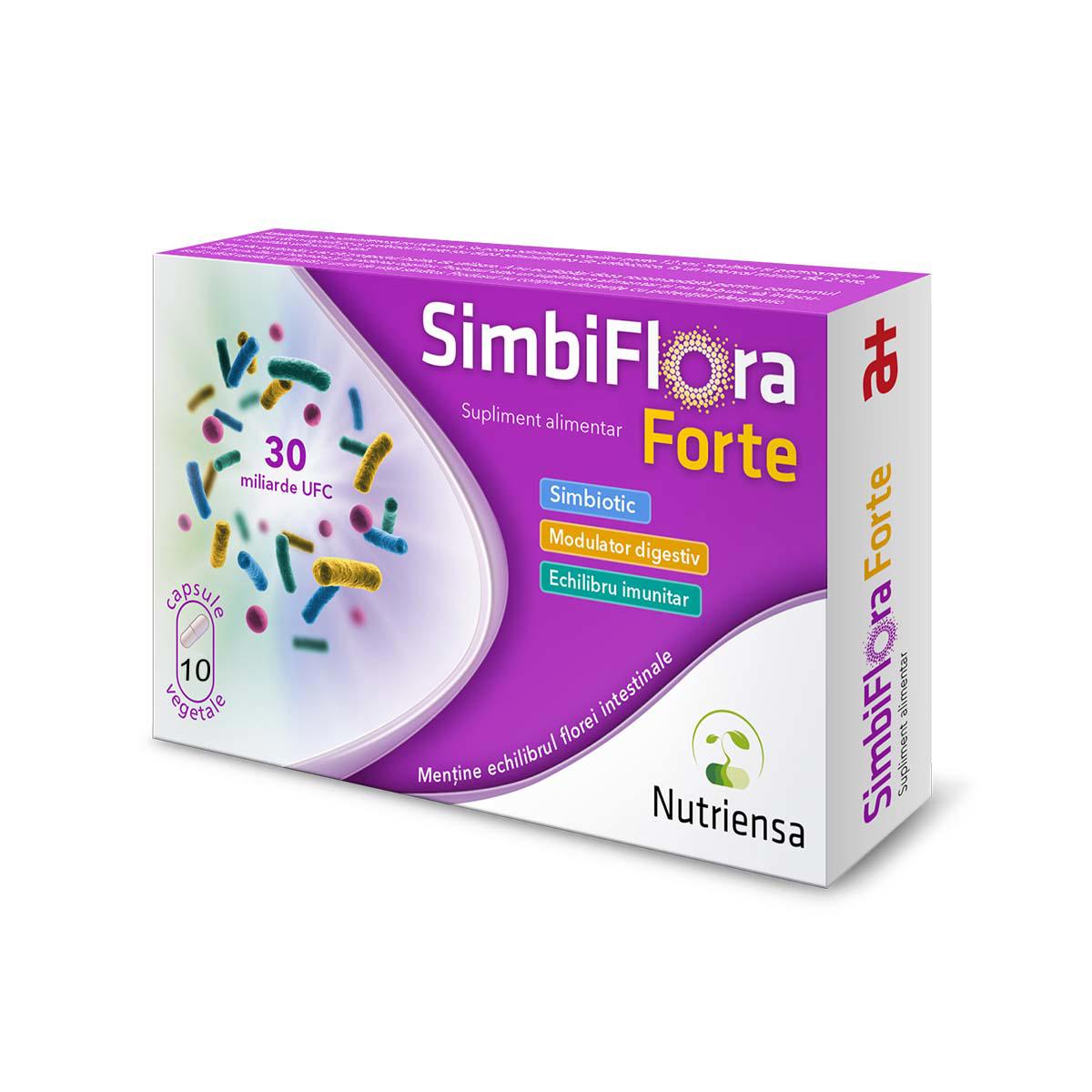 SimbiFlora Forte 10 capsule vegetale Antibiotice