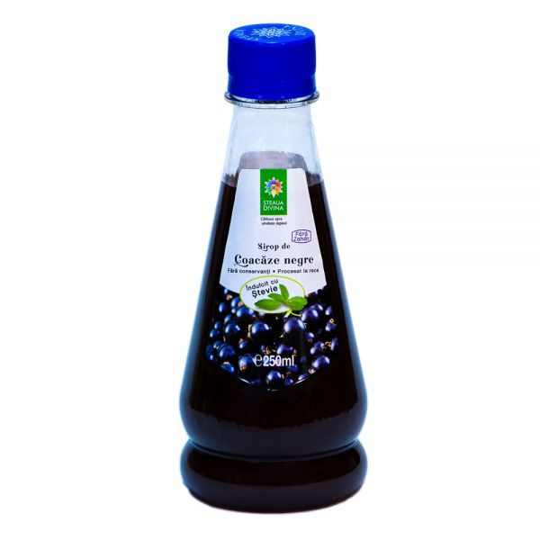 Sirop de Coacaz Negru cu Stevie 250 mililitri Santo Raphael