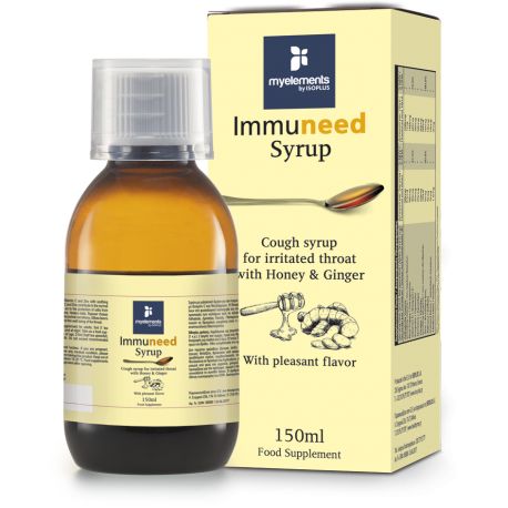 Sirop pentru Gat Iritat cu Miere si Ghimbir Immuneed Myelements 150ml