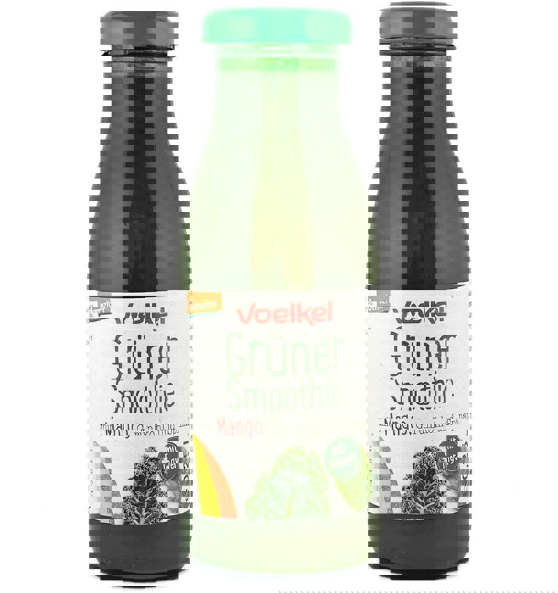 Smoothie Verde Bio cu Mango Varza Kale si Spanac Voelkel 250ml
