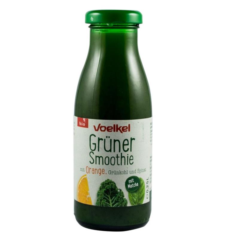 Smoothie Verde cu Portocale, Varza Verde si Spanac Bio Voelkel 250ml