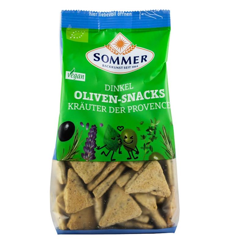 Snack Bio din Faina de Alac cu Masline si Ierburi de Provence Sommer 150gr